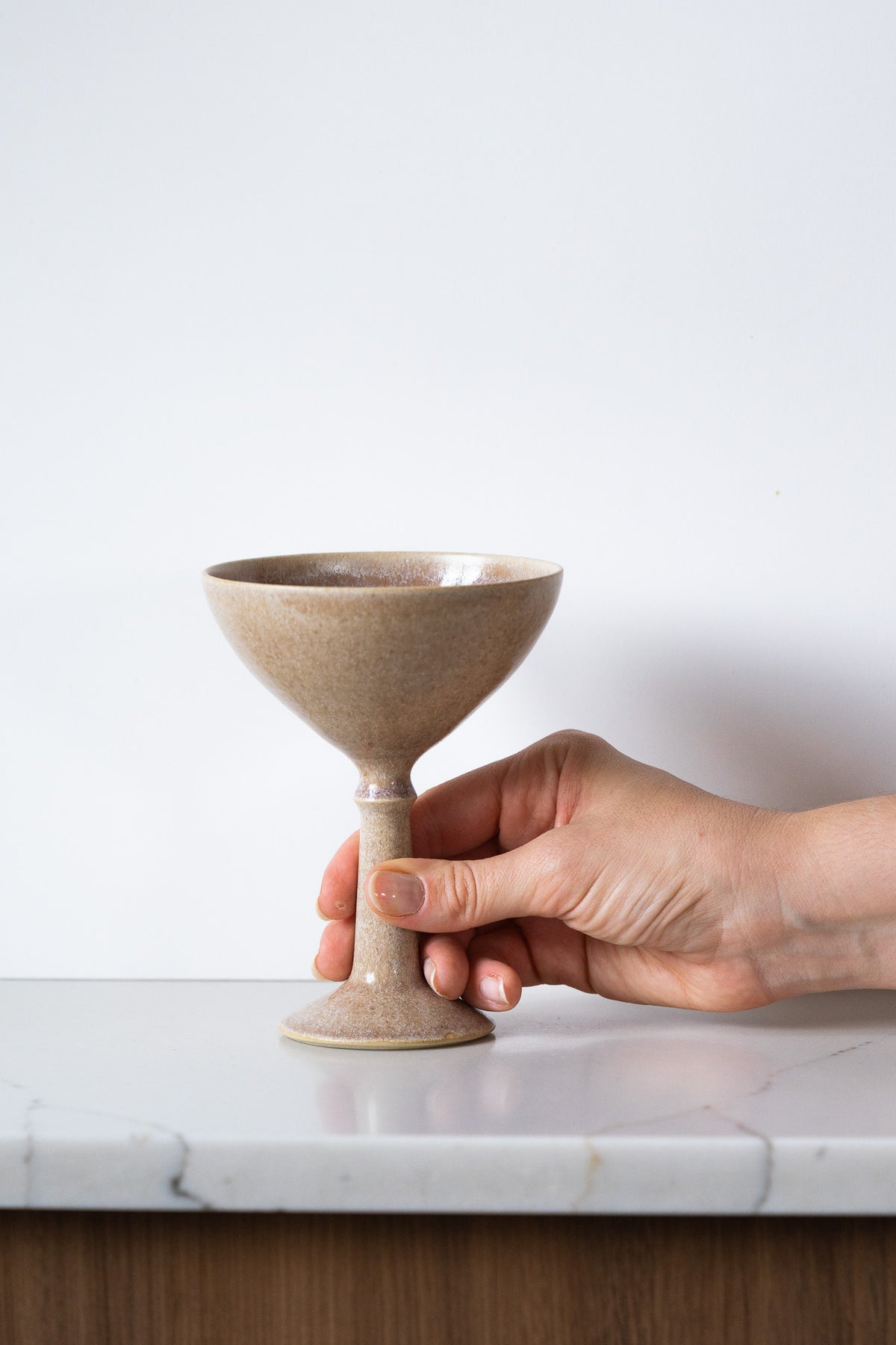 Handcrafted Ceramic Champagne Coupe β Stoneware Ice Cream & Dessert Glass