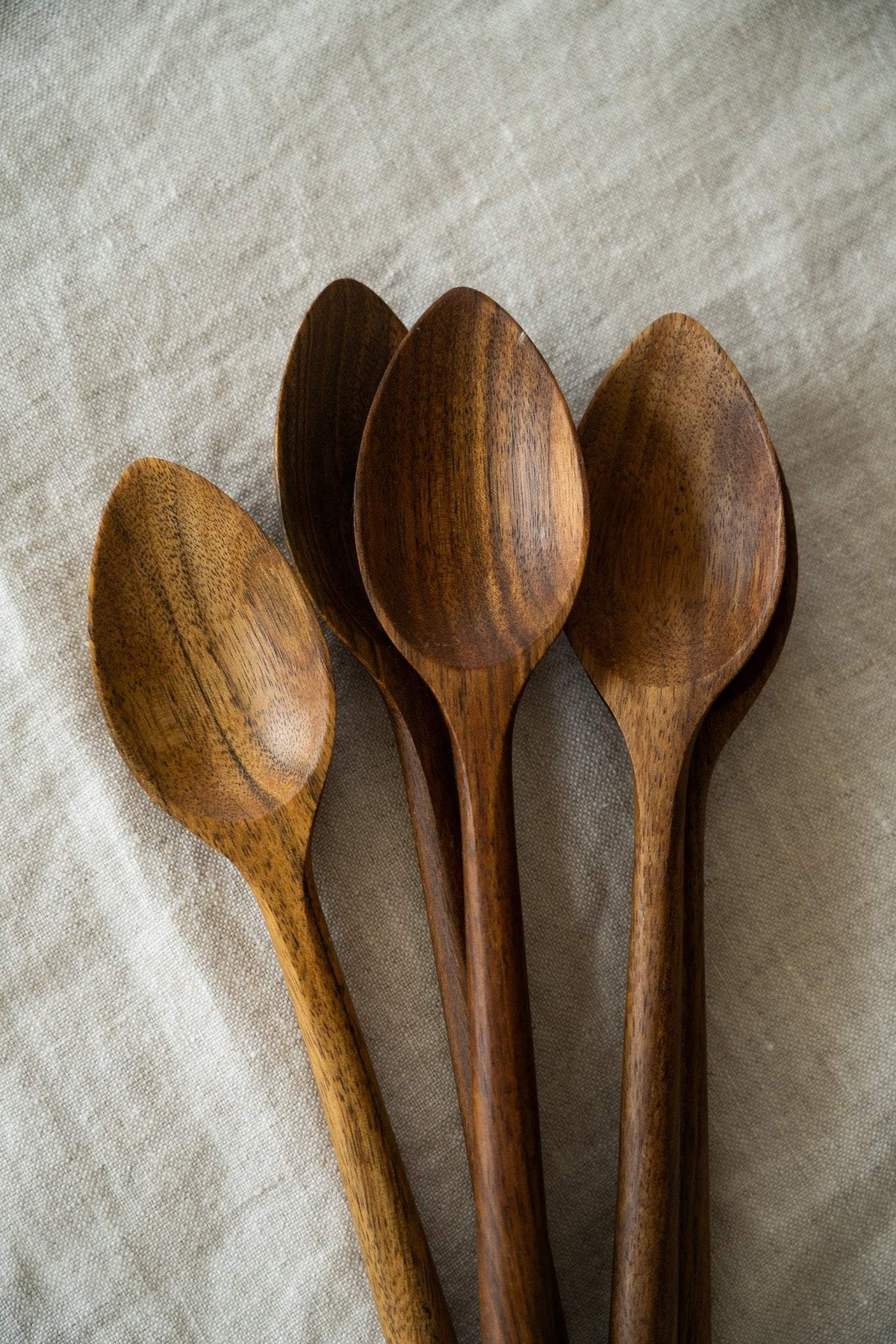 Soup Walnut Wood Spoon, hand-carved dark brown wood with visible natural grain and a deep rounded bowl.