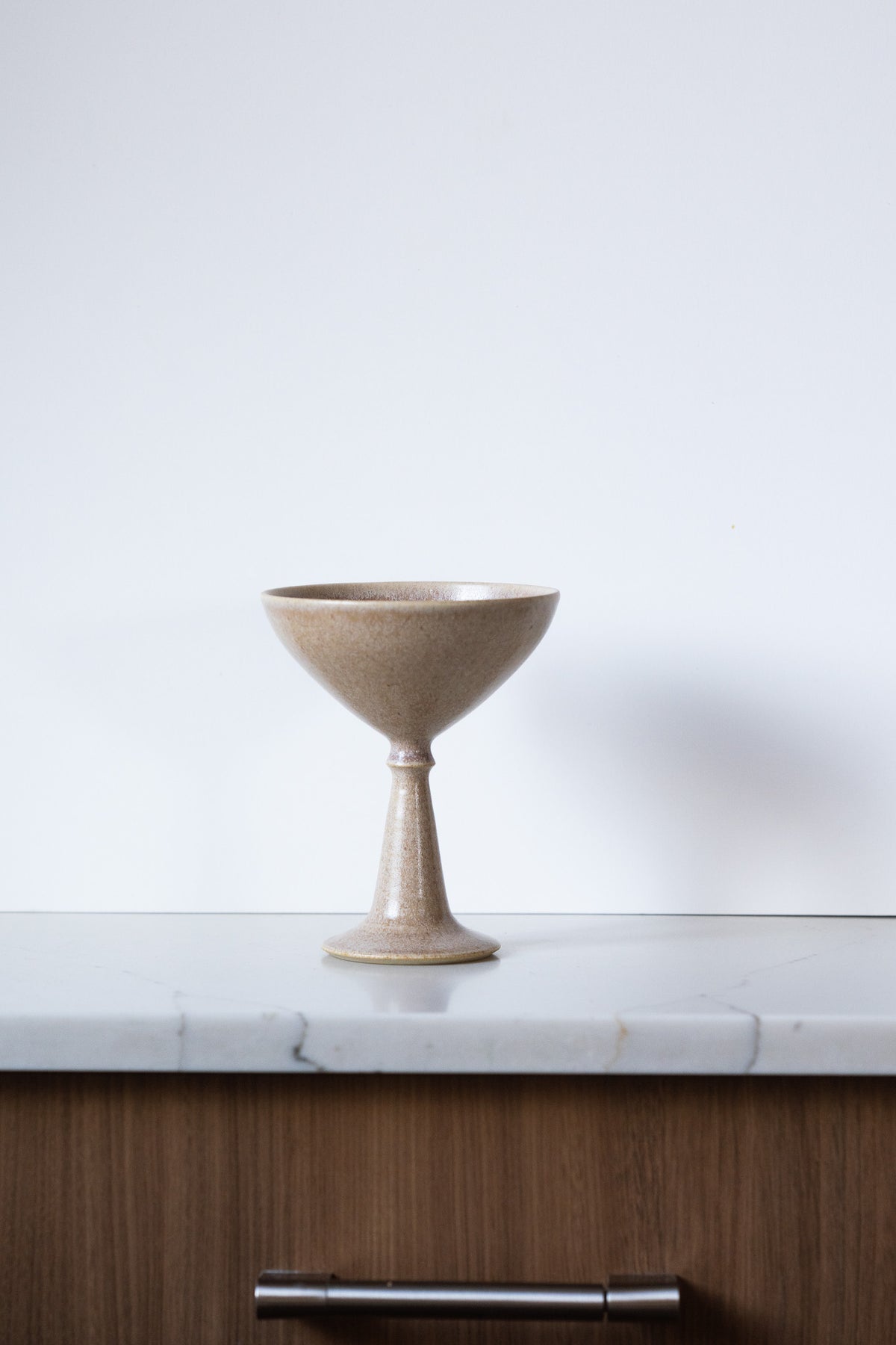 Handcrafted Ceramic Champagne Coupe – Stoneware Ice Cream & Dessert Glass