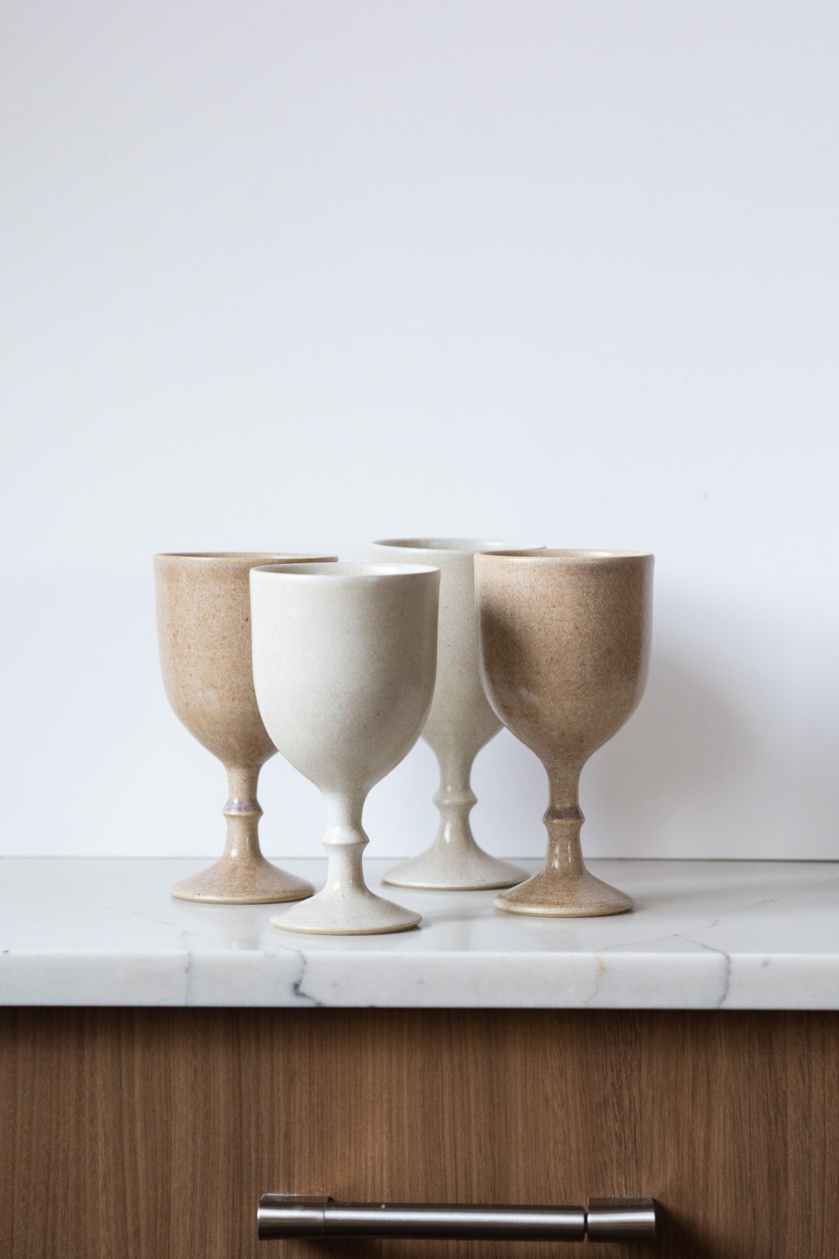 Wheel-Thrown Ceramic Wine Glasses / Goblets