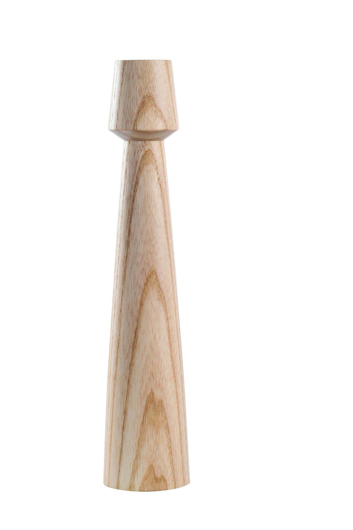 Hand-carved walnut wooden candle holders with geometric design for indoor decor