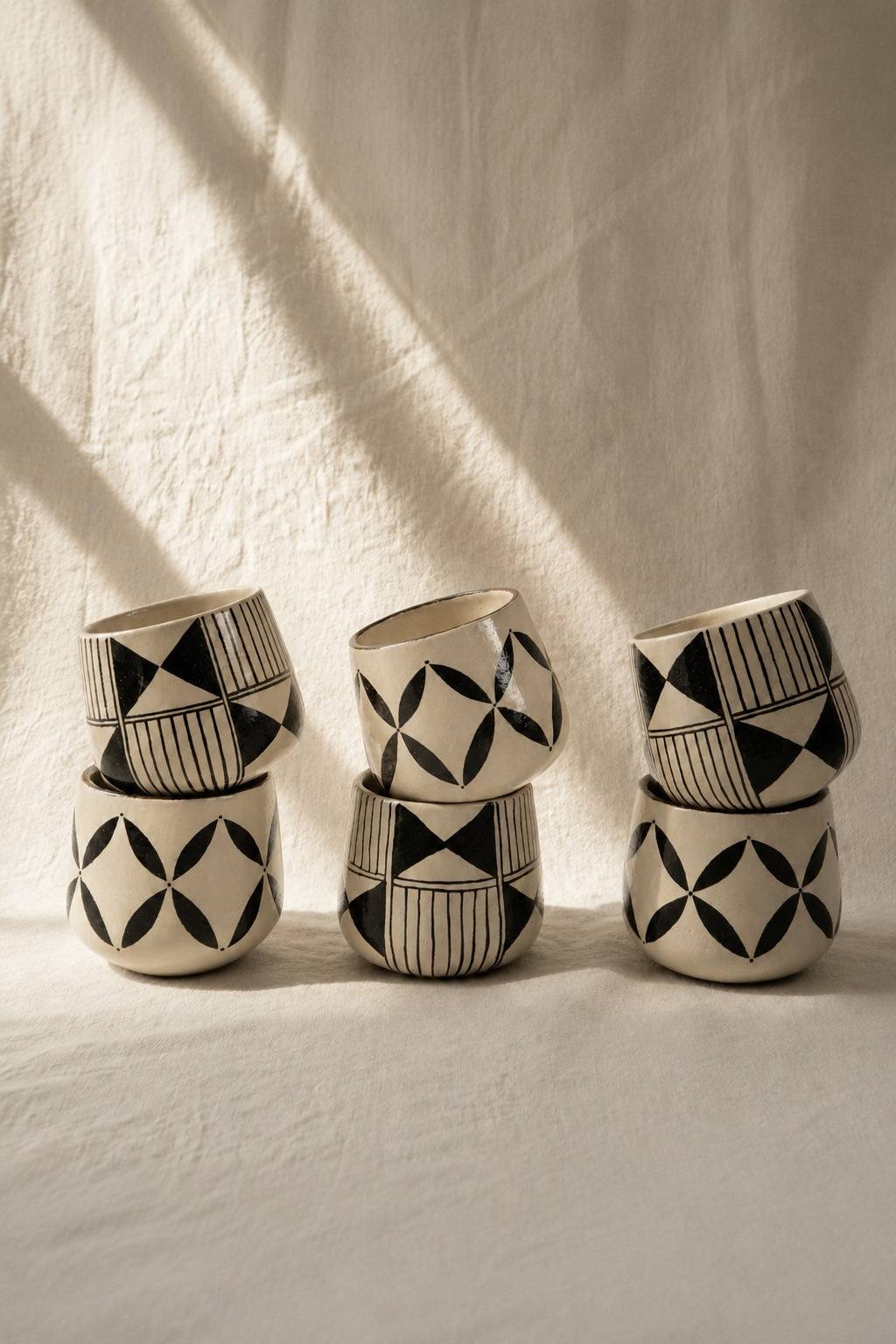 Hand painted coffee mug from Heritage Collection with traditional Hutsul patterns and glossy finish