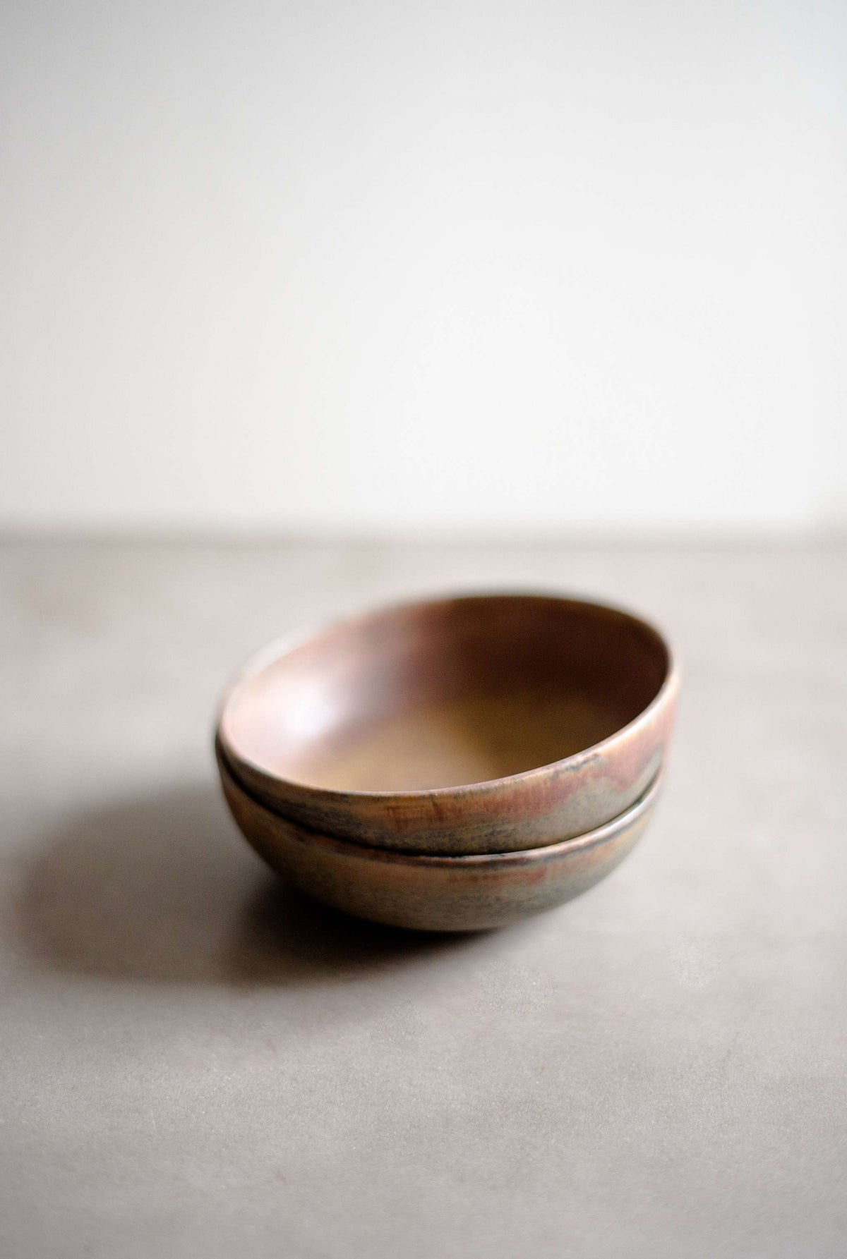 Matte brown-black Rust Stoneware Mini Bowl with unique reactive glaze, handmade in Ukraine, dishwasher and microwave safe.
