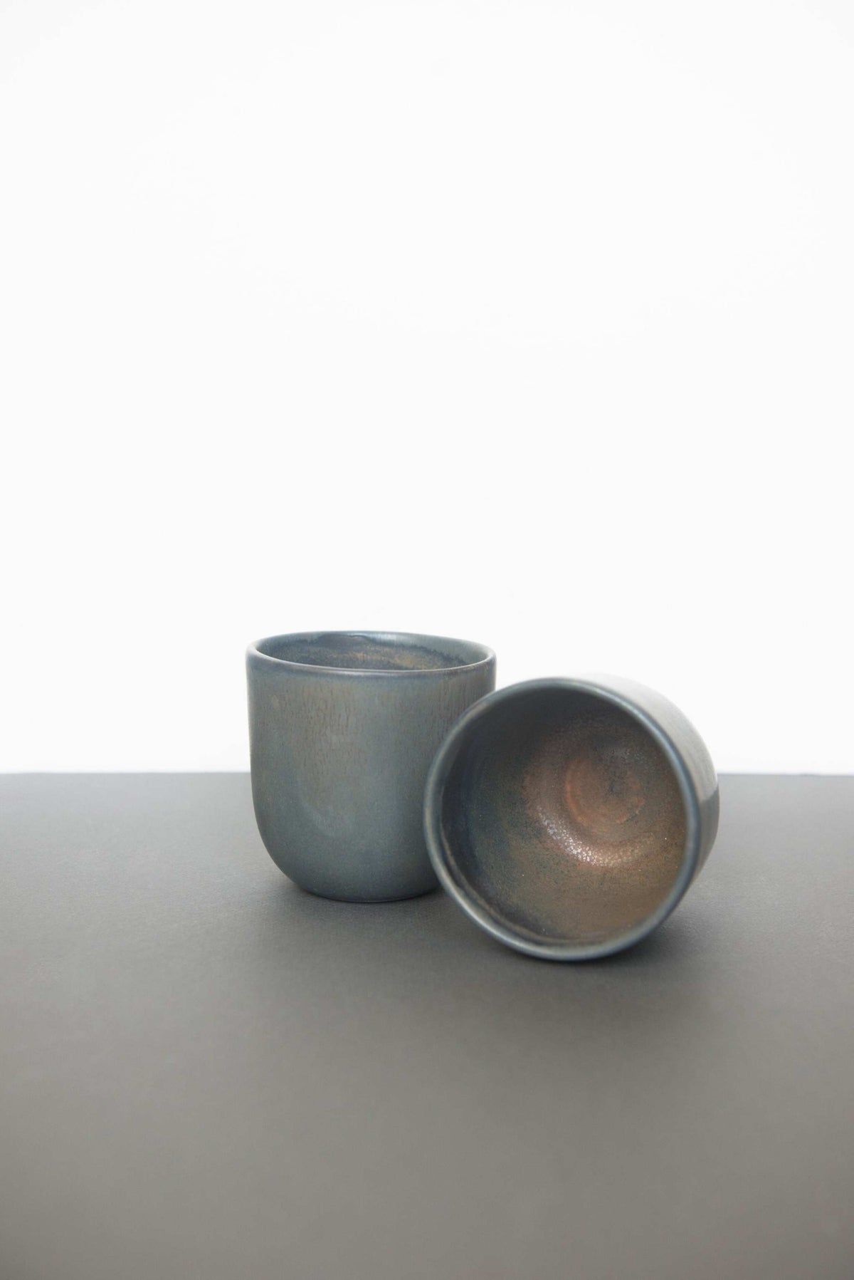 Rust stoneware coffee cup with handmade organic edges and reactive glaze swirl, 11 oz, dishwasher and microwave safe, handmade in Ukraine