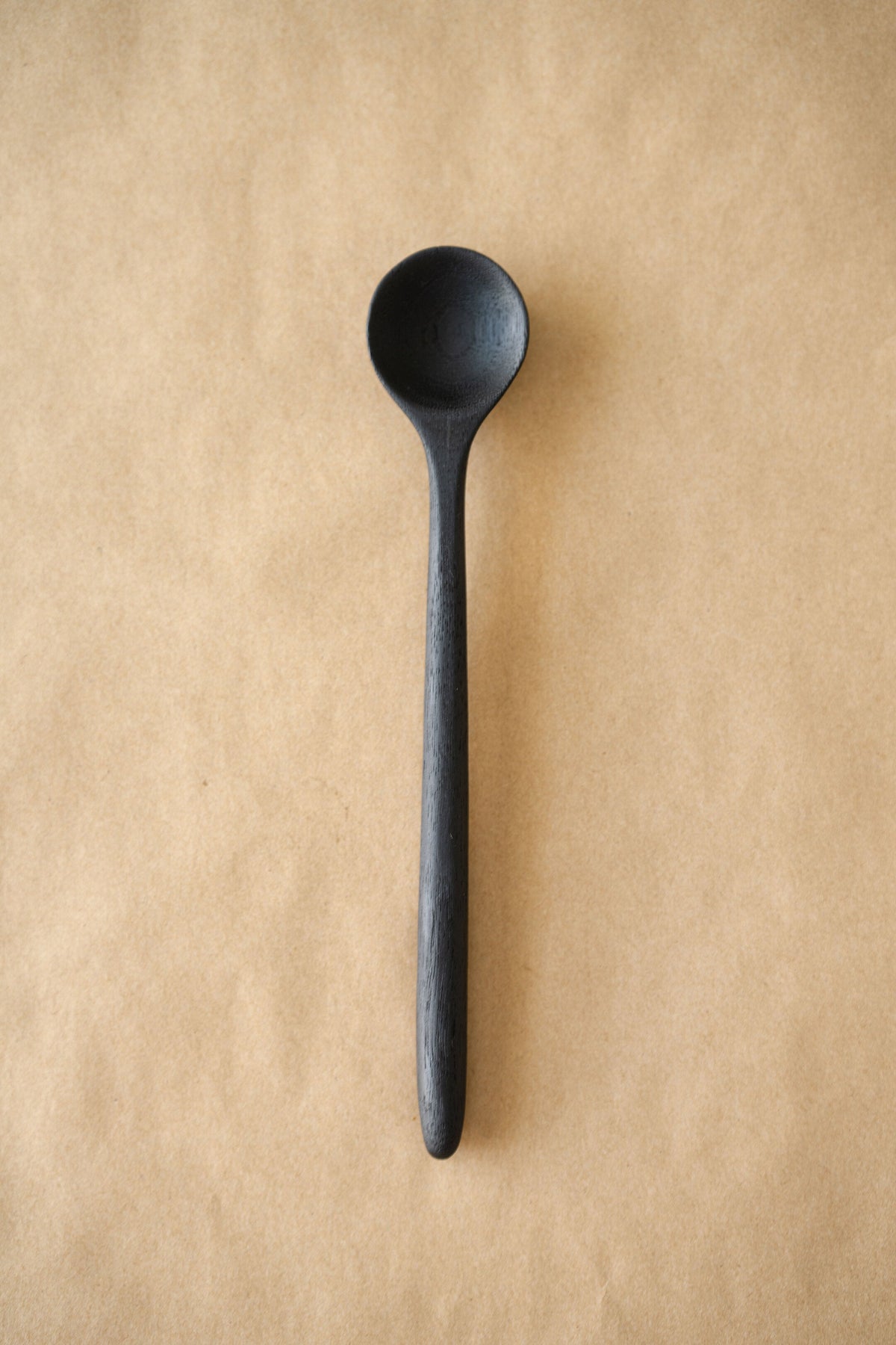 HandCarved charred walnut coffee spoon measuring coffee beans handcrafted in Ukraine
