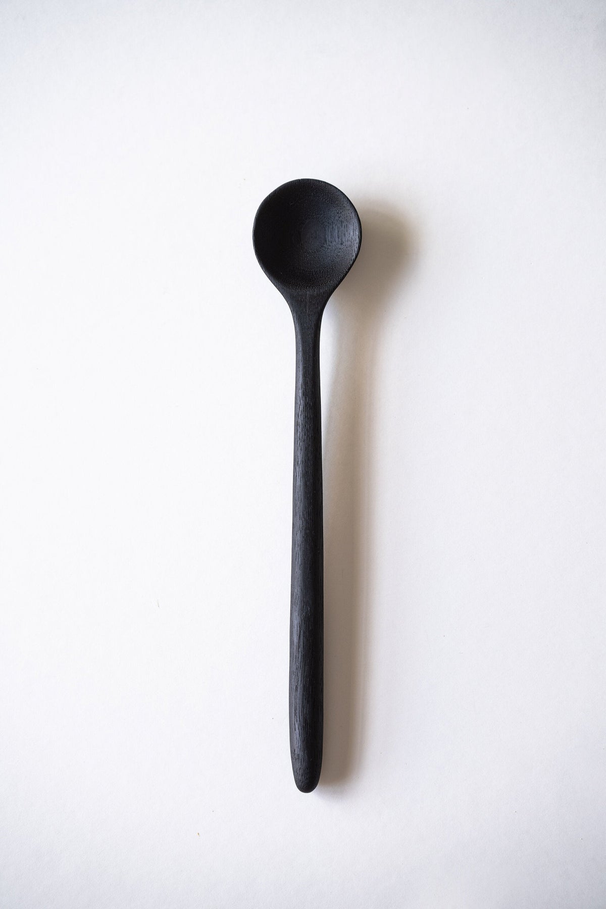 HandCarved charred walnut coffee spoon measuring coffee beans for brewing