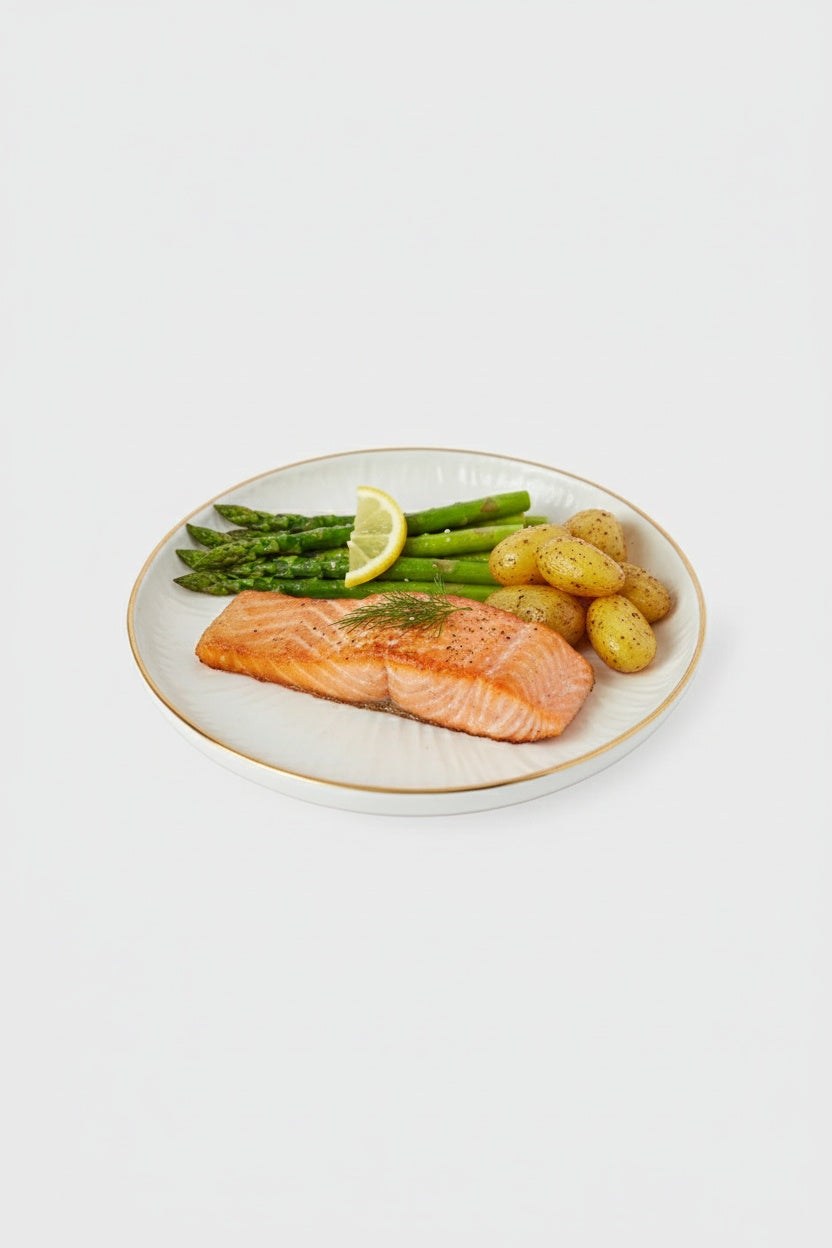 Handmade porcelain dinner plates with hand-carved relief and gold rim from Relief Collection